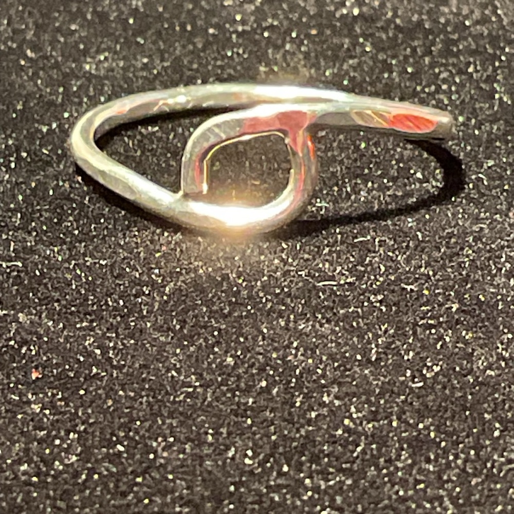 Sterling Silver Handcrafted Rustic Wave Ring - image 8